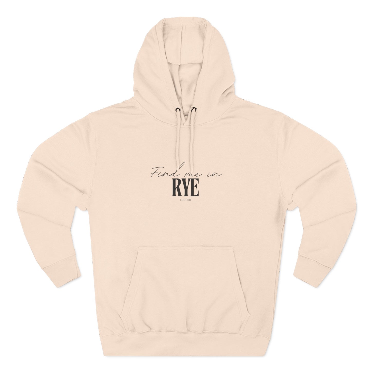 Rye Stylish Three-Panel Fleece Hoodie for Everyday Comfort, Personalized Gift, Casual Wear, Unisex Hoodie, Cozy Fashion