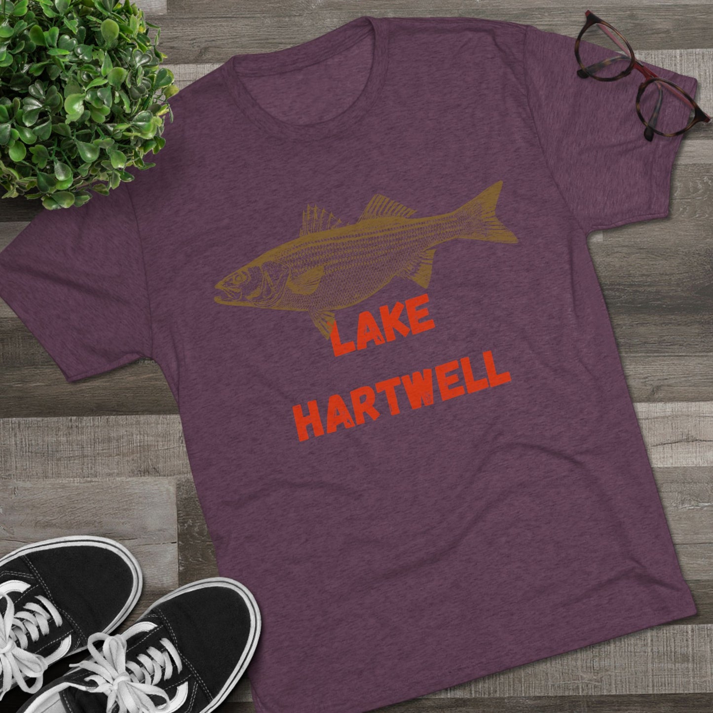 Lake Hartwell Fishing Tee, Unisex Crew Neck Shirt, Summer Lake Apparel, Gift for Fishermen, Outdoor Adventure T-Shirt, Lake House Style
