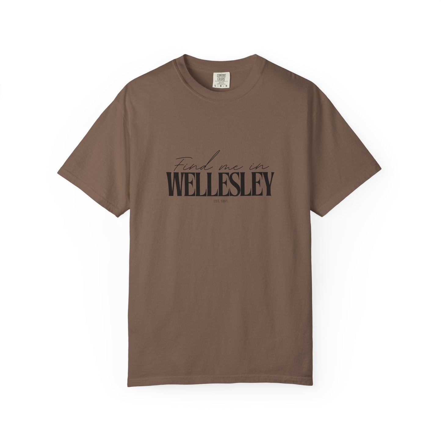 Wellesley Vibes Unisex Garment-Dyed T-Shirt, Casual Wear, Gifts for Locals, Trendy Summer Essential, Comfortable Everyday Tee
