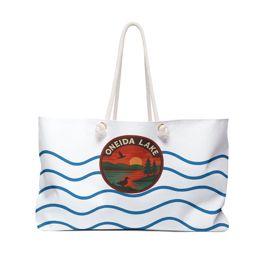 Oneida Lake Weekender Bag White