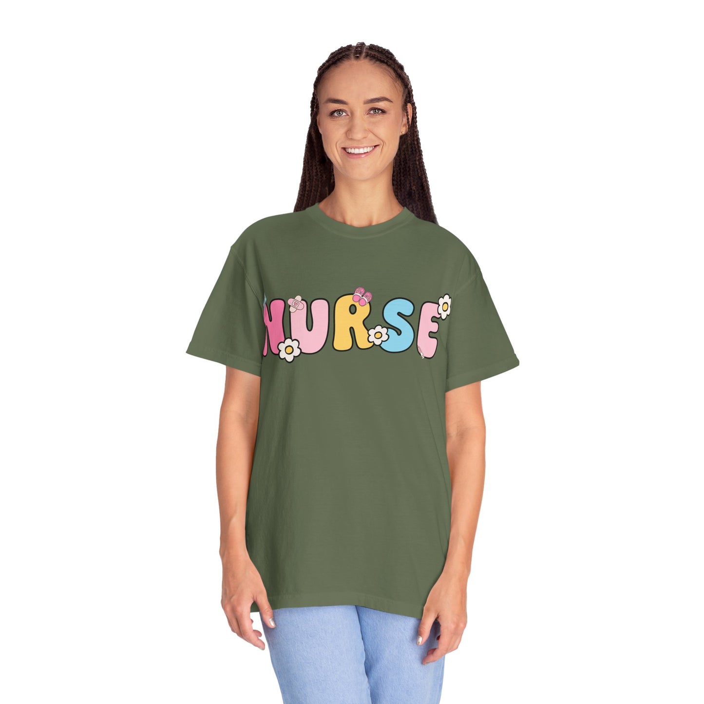 Playful Nurse T-Shirt - Fun Gift for Healthcare Workers, Floral Design, Birthday Present, Nurse Appreciation Week, Casual Wear