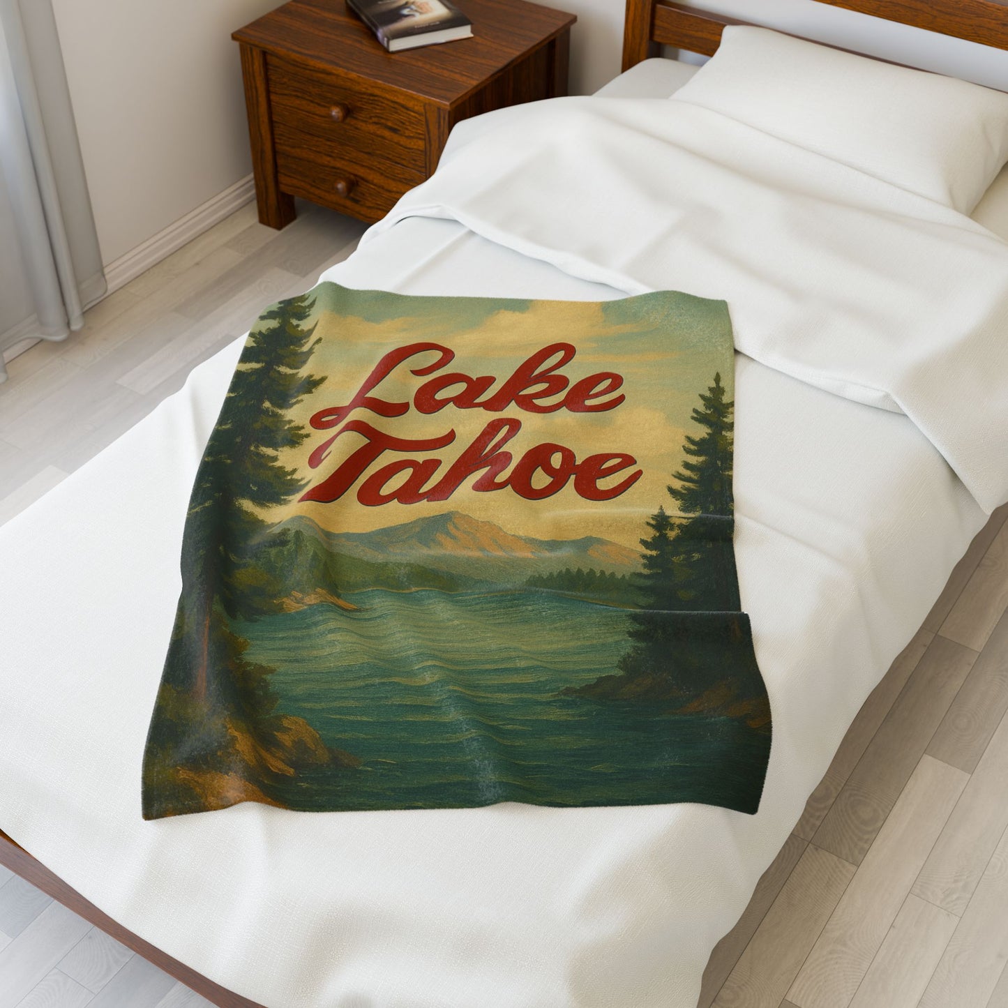Lake Tahoe Velveteen Plush Blanket