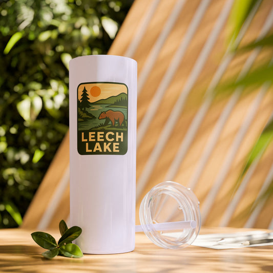 Leech Lake Skinny Tumbler - 20oz Travel Mug, Eco-Friendly Drinkware for Adventurers, Ideal for Camping, Picnics, and Daily Hydration