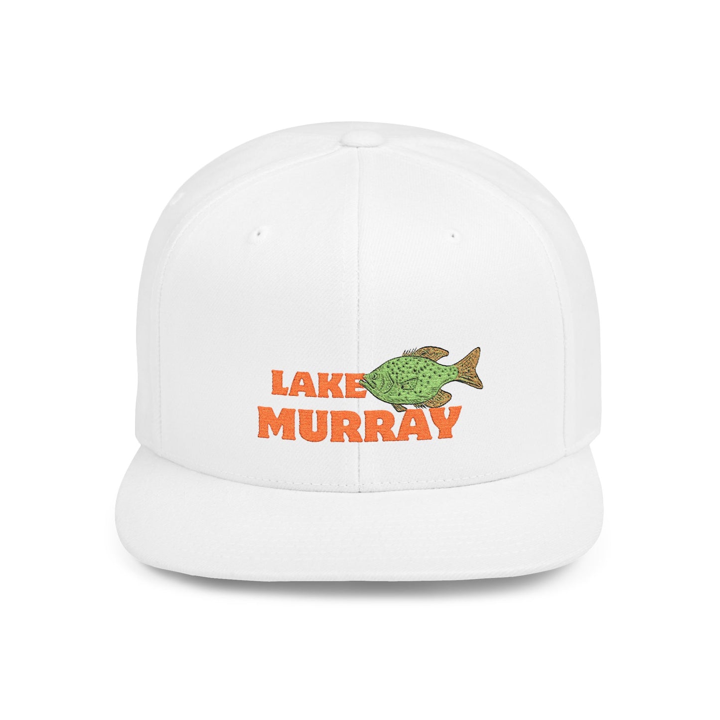 Lake Murray Fish Flat Bill Snapback Hat, Fishing Cap, Outdoor Gear, Lake House Gift, Summer Accessories, Stylish Headwear