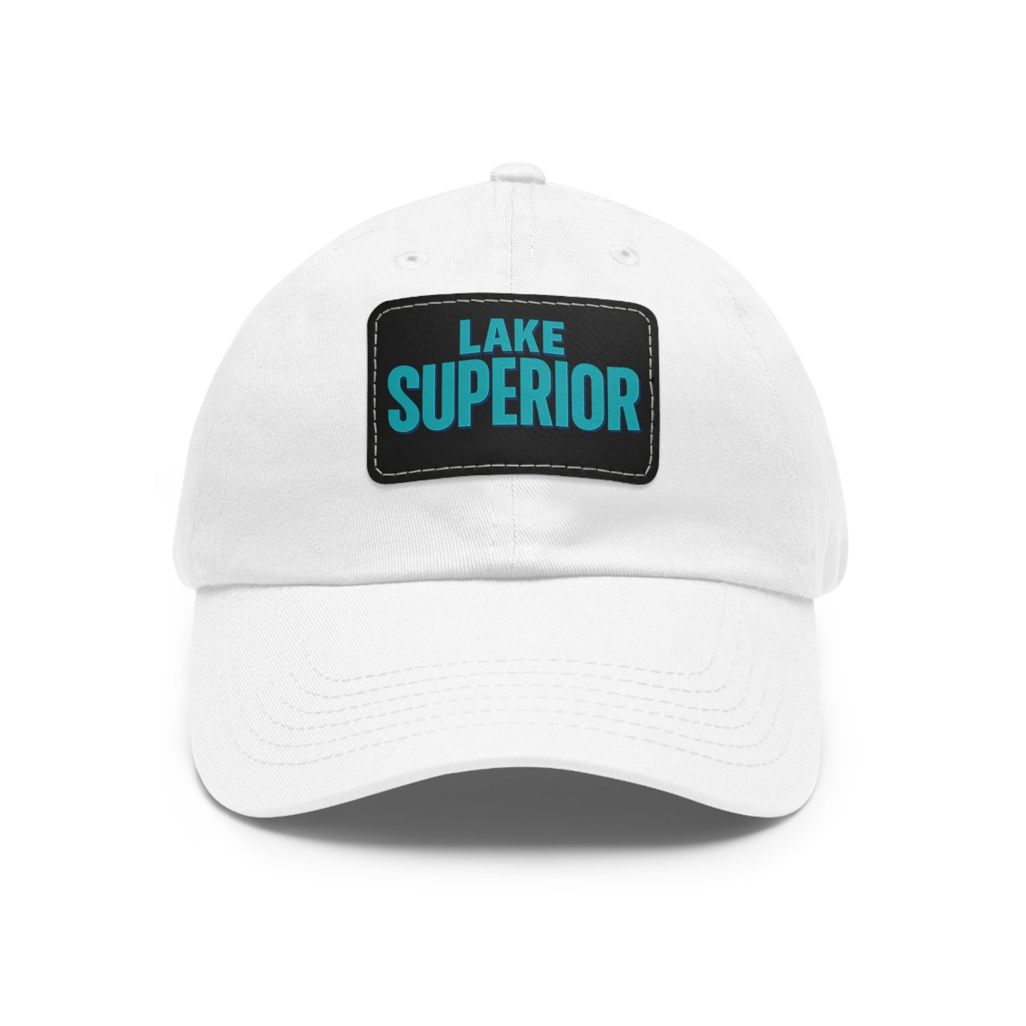 Lake Superior Dad Hat with Leather Patch (Rectangle)
