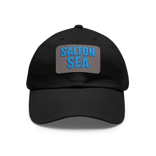 Salton Sea Dad Hat with Leather Patch (Rectangle)