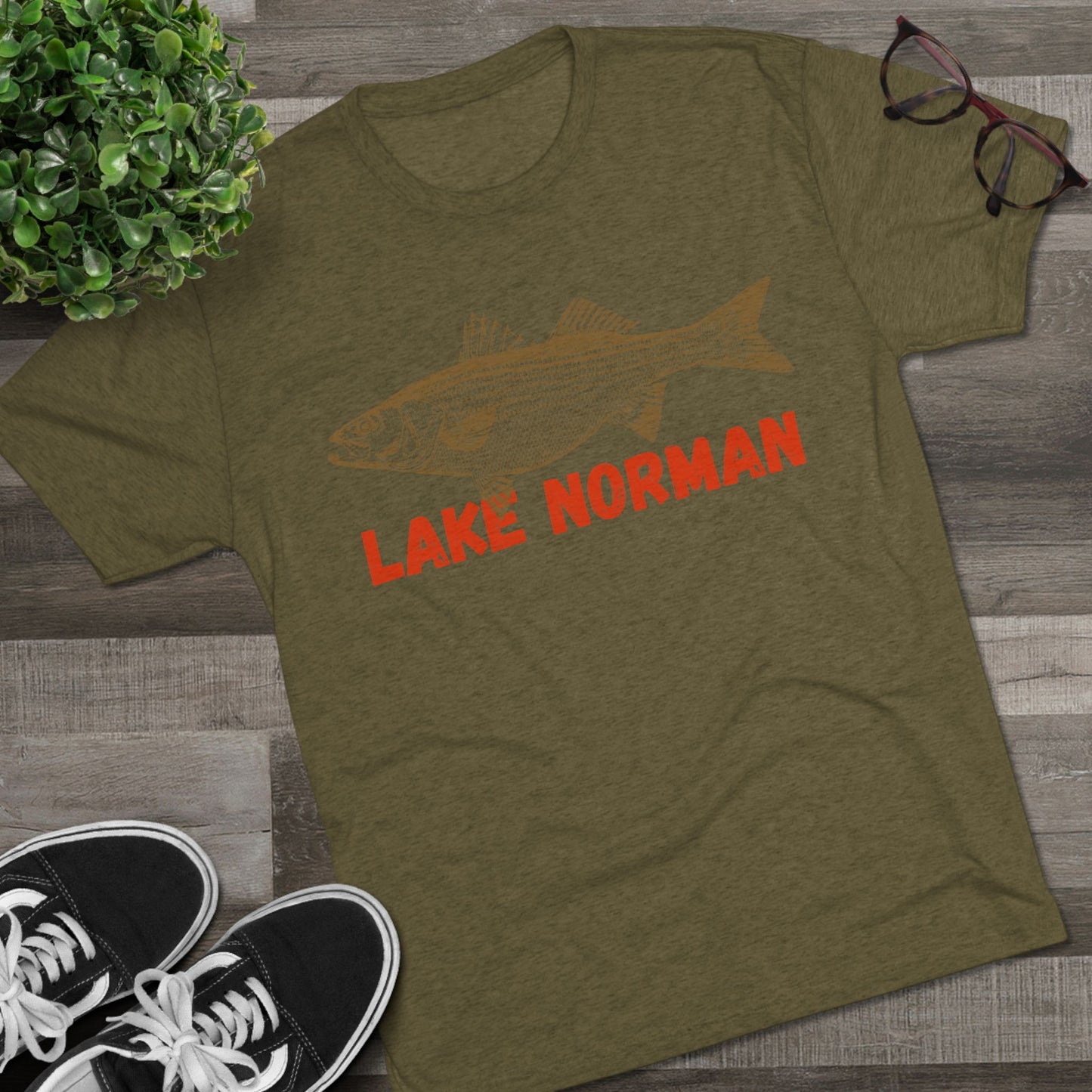 Lake Norman Fishing Tee, Unisex Crew Neck Shirt, Summer Lake Apparel, Gift for Fishermen, Outdoor Adventure T-Shirt, Lake House Style