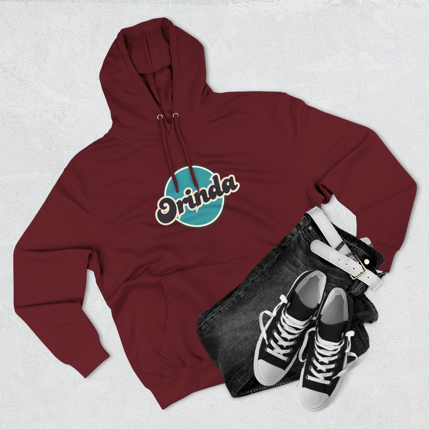 Orinda Retro Vibe Hoodie for Casual Days, Streetwear, Unisex Gift, Cozy Layering Apparel