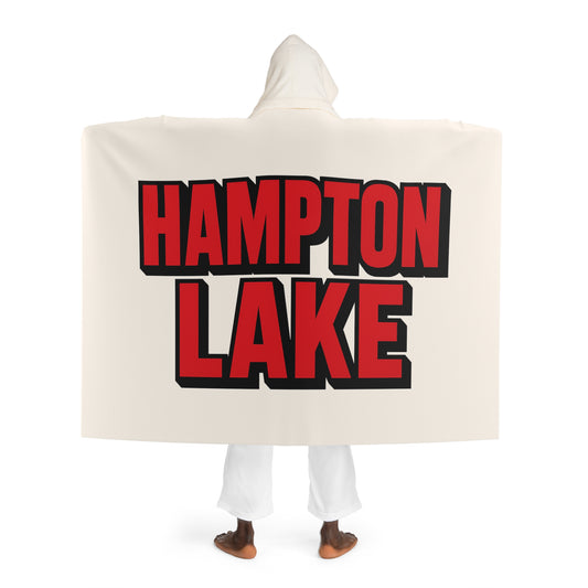 Hampton Lake Cozy Hooded Sherpa Fleece Blanket - Perfect for Chilly Evenings, Movie Nights, Cozy Home Décor, Gifts for Her, Winter Snuggles