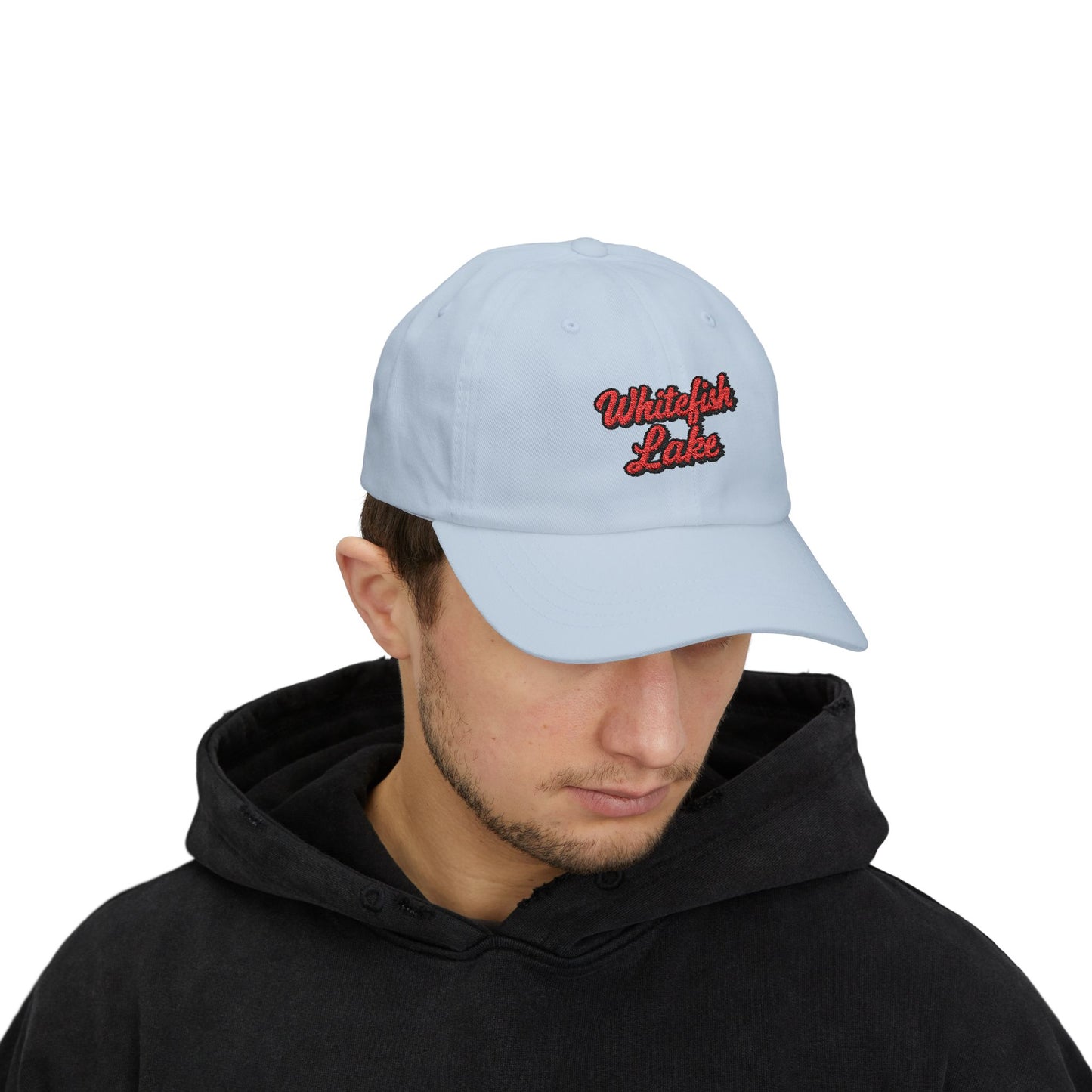 Whitefish Lake Stylish Dad Cap, Casual Summer Hat, Outdoor Accessory, Gift for Father's Day, Boating Trip Gear, Everyday Wear