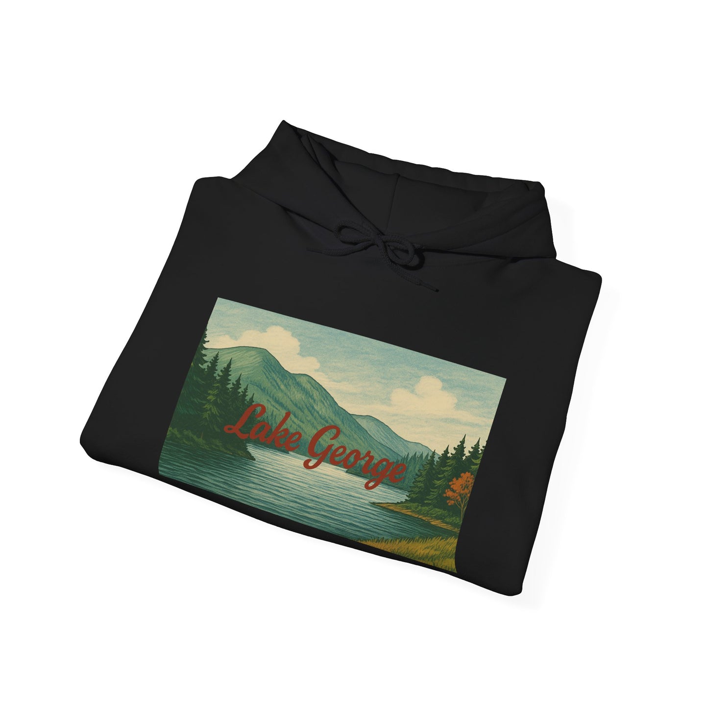 Lake George Hoodie, Cozy Casual Wear, Unisex Sweatshirt, Lake Lover Gift, Outdoor Adventure Apparel, Summer Retreat Fashion