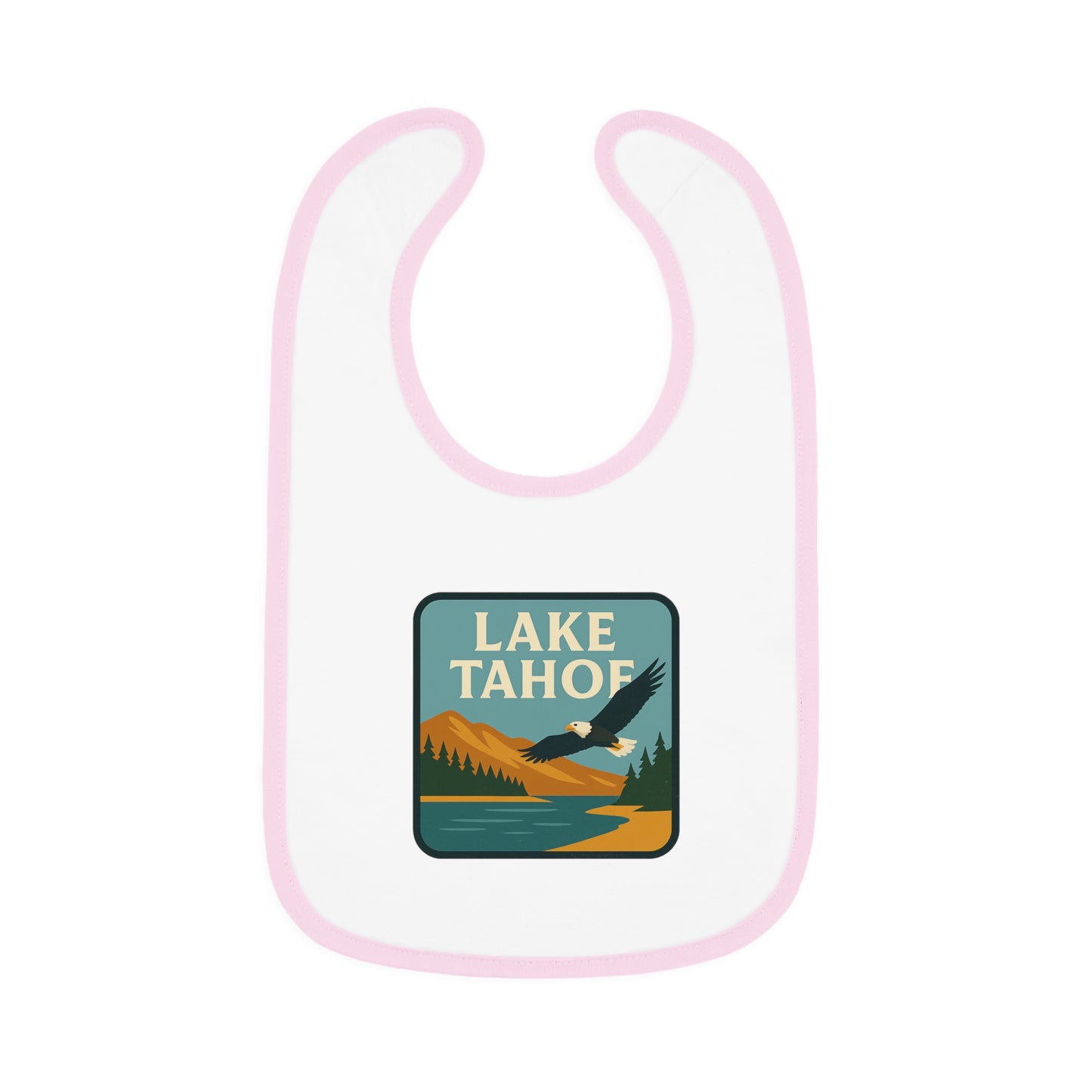 Lake Tahoe Baby Contrast Trim Jersey Bib