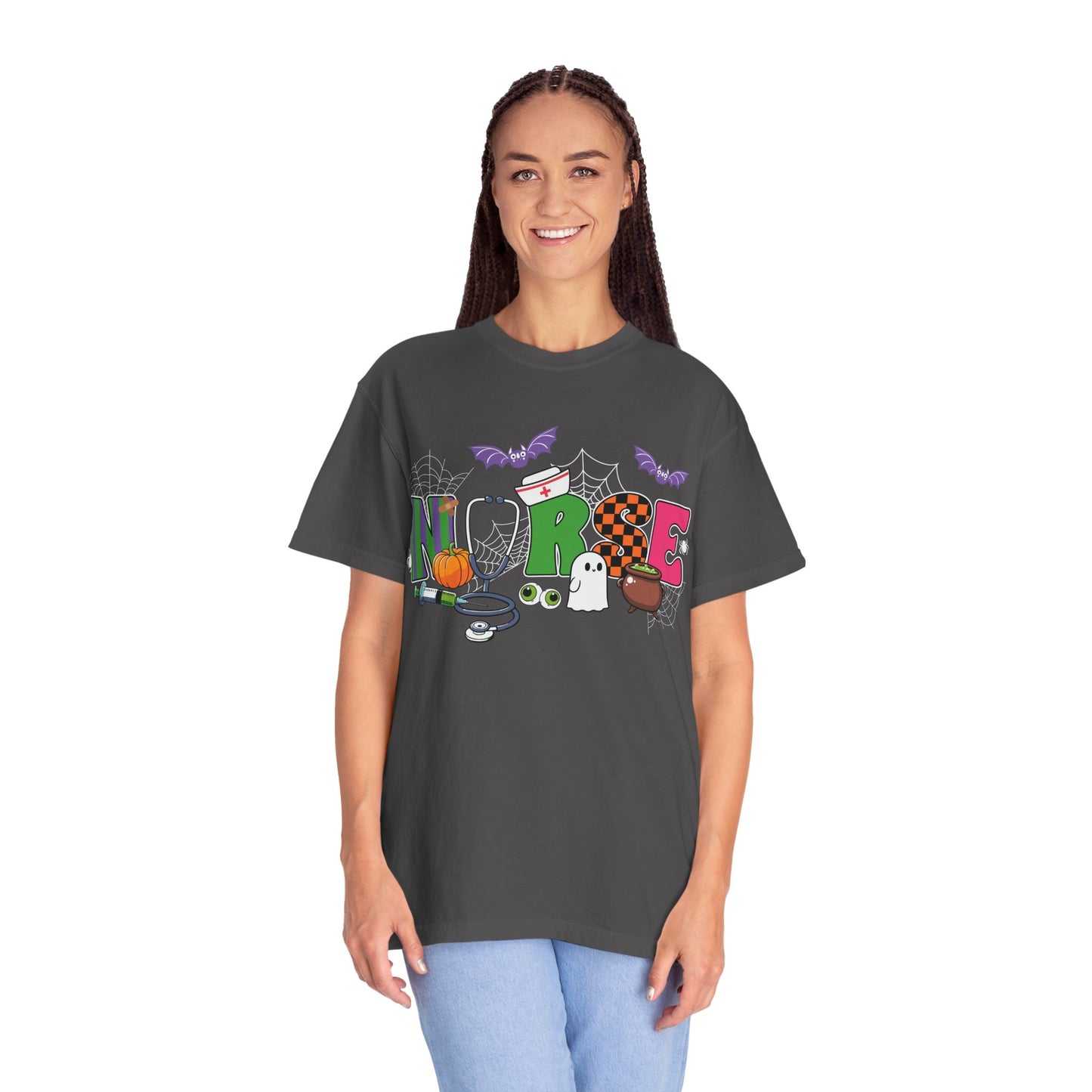 Halloween Nurse T-Shirt, Cute Nurse Shirt, Unisex Halloween Tee, Gift for Nurses, Spooky Nursing Apparel, Funny Healthcare Shirt