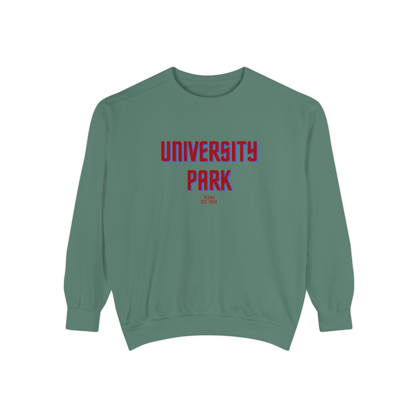 University Park Unisex Garment-Dyed Sweatshirt | Cozy Fashion, Perfect for Casual Outings, Gifts, Fall & Winter Style, Everyday Comfort