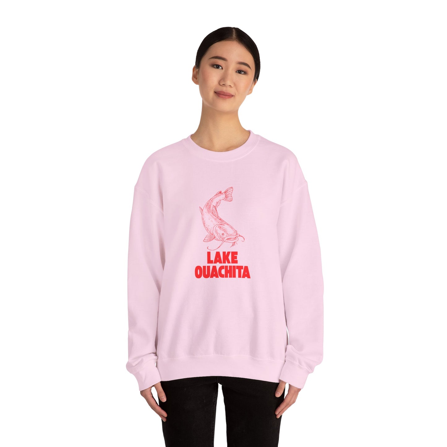 Lake Ouachita Fishing Sweatshirt, Cozy Crewneck, Perfect for Outdoorsy Lovers, Casual Wear, Gift for Nature Enthusiasts, Lake Life Apparel