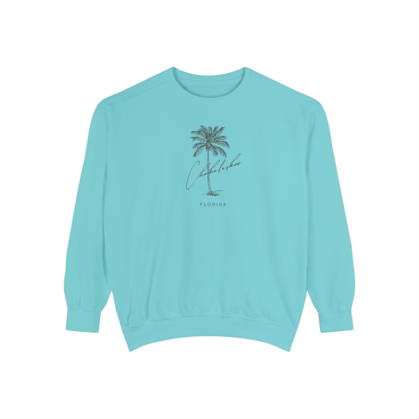 Chokoloskee Chill Vibes Sweatshirt - Unisex Garment-Dyed Style, Perfect for Lounging