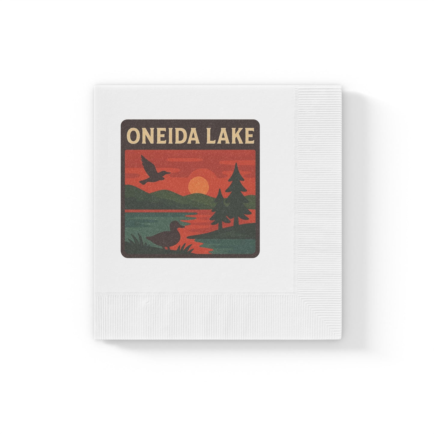 Oneida Lake White Coined Napkins