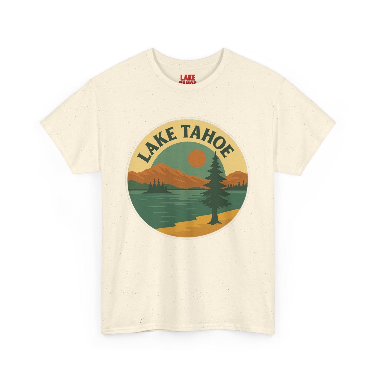 Lake Tahoe Graphic Tee | Unisex Heavy Cotton T-Shirt, Nature Lover Gift, Lake Adventure Shirt, Outdoor Apparel, Vintage Lake Design
