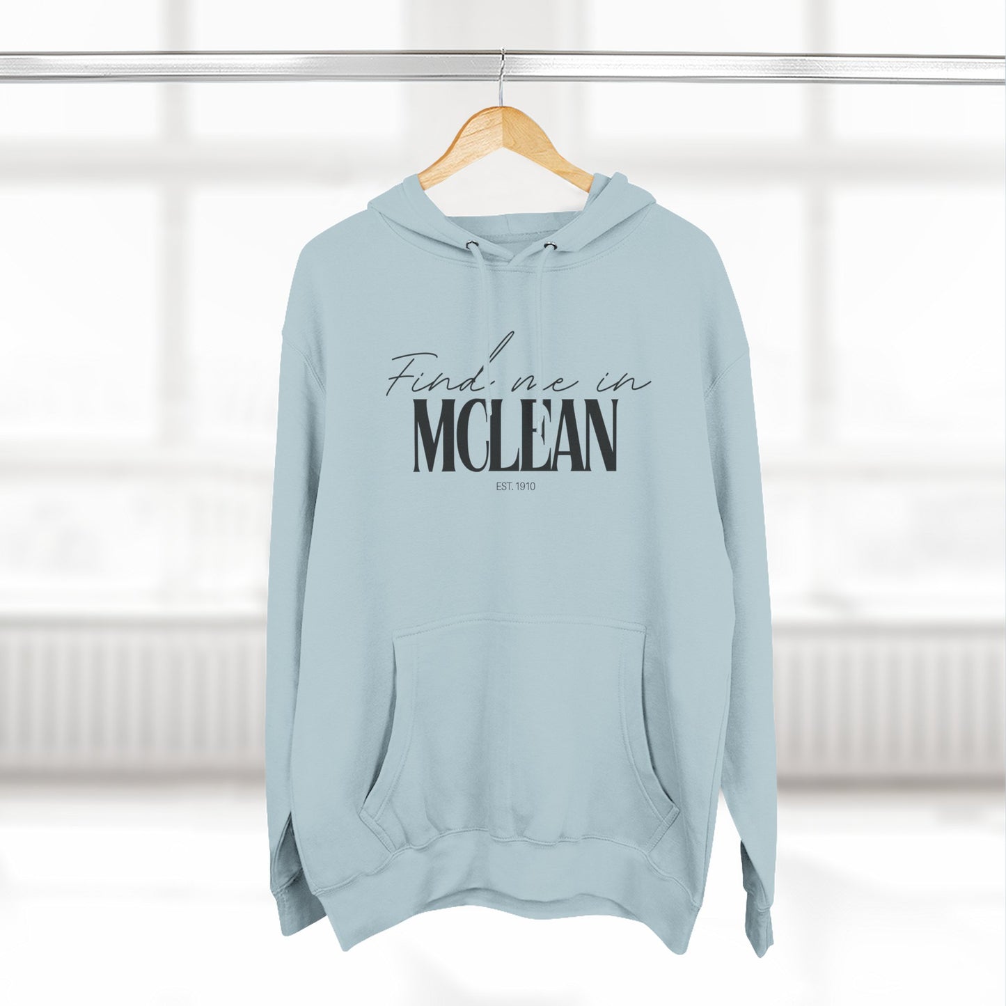 McLean Stylish Three-Panel Fleece Hoodie for Everyday Comfort, Personalized Gift, Casual Wear, Unisex Hoodie, Cozy Fashion