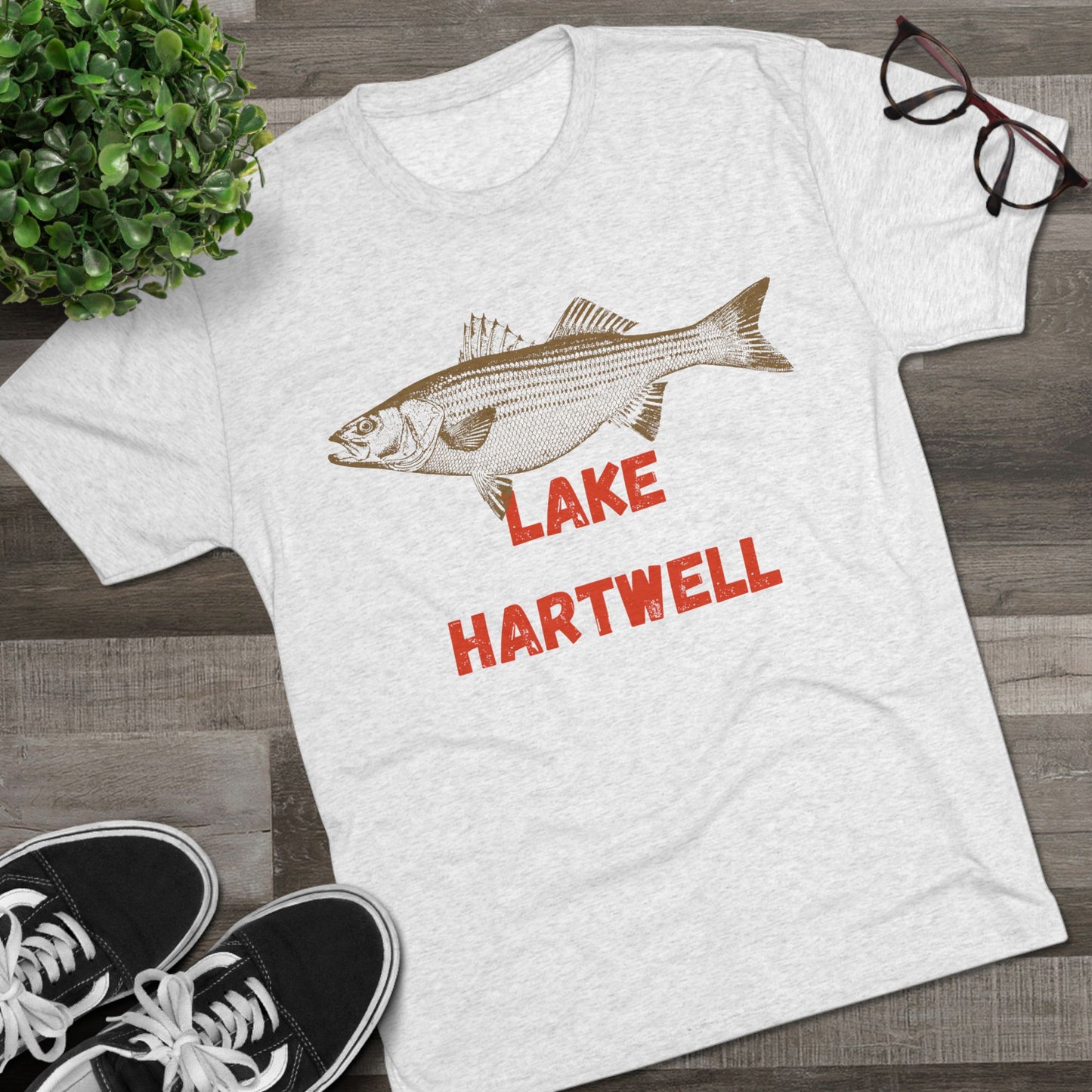 Lake Hartwell Fishing Tee, Unisex Crew Neck Shirt, Summer Lake Apparel, Gift for Fishermen, Outdoor Adventure T-Shirt, Lake House Style