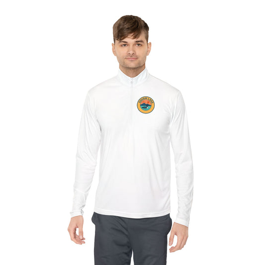 Cozy Unisex Quarter-Zip Pullover, Lake Apparel, Outdoor Gear, Relaxed Fit Layering, Gift for Nature Lovers