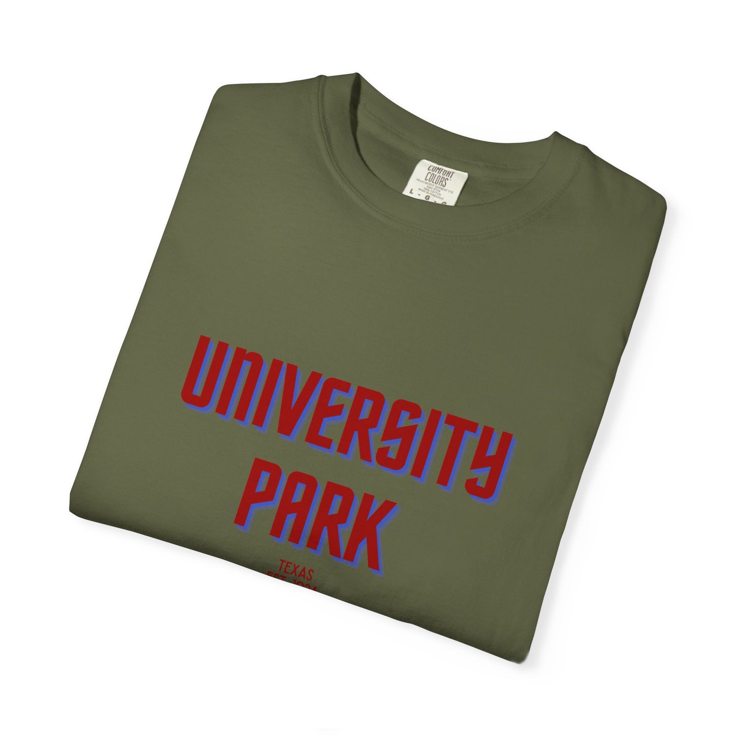 University Park Garment-Dyed Unisex T-Shirt, Casual Tee, Vintage Style Shirt, Everyday Wear, Birthday Gift, Unique Apparel
