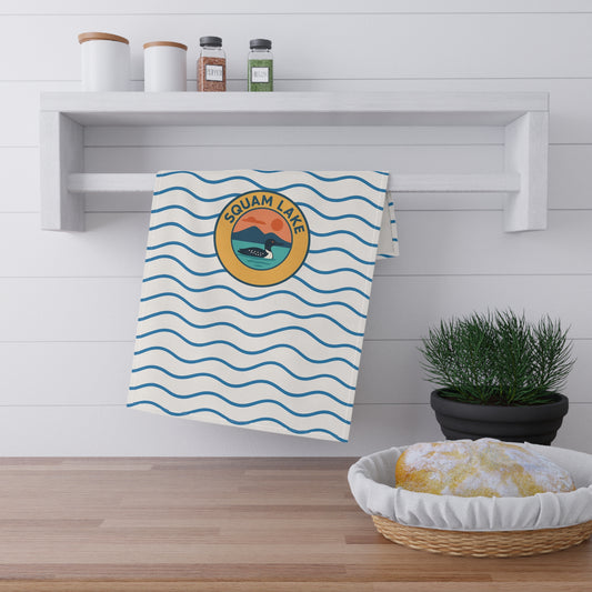 Squam Lake Tea Towels - Nautical Kitchen Decor, Gift for Lake House, Coastal Living, Home Essentials, Beach House Decor