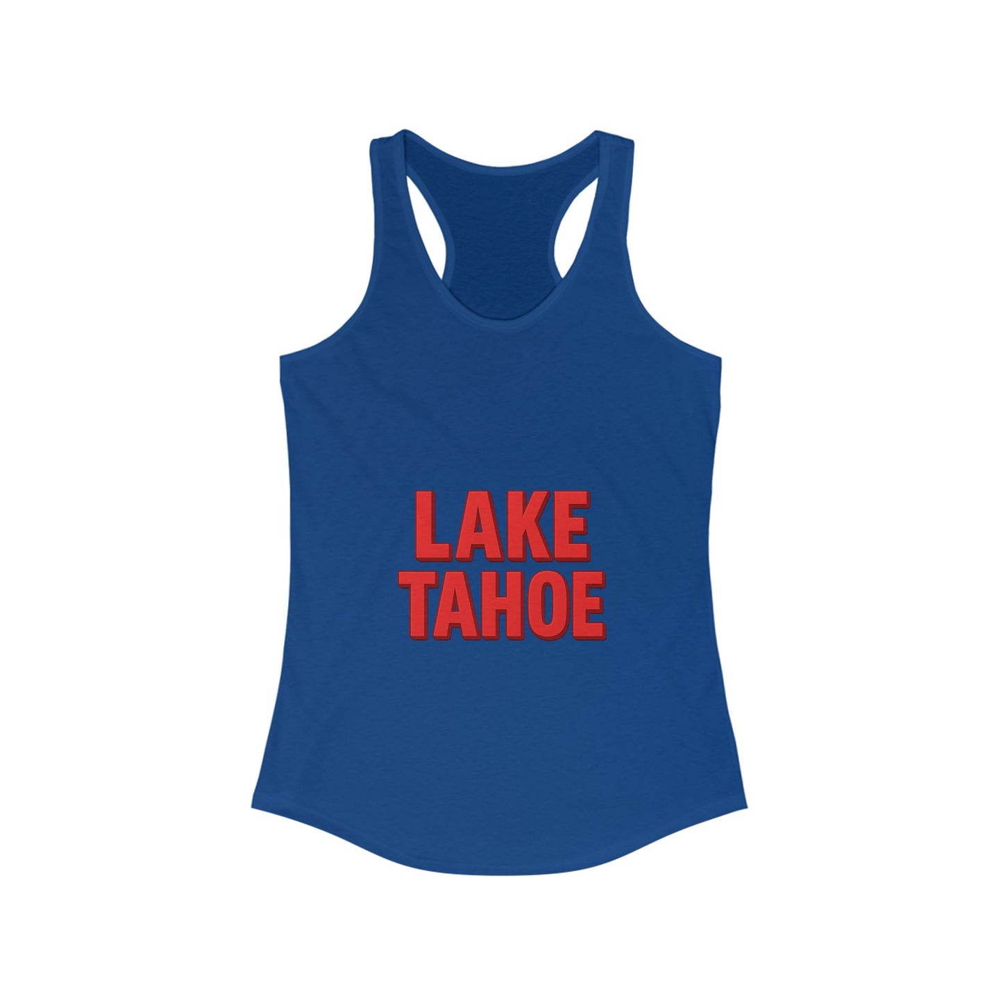 Lake Tahoe Women's Racerback Tank, Summer Top, Beachwear, Travel Tee, Outdoor Workouts, Casual Fashion