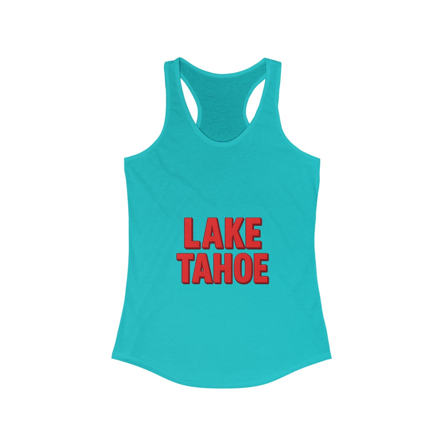 Lake Tahoe Women's Racerback Tank, Summer Top, Beachwear, Travel Tee, Outdoor Workouts, Casual Fashion