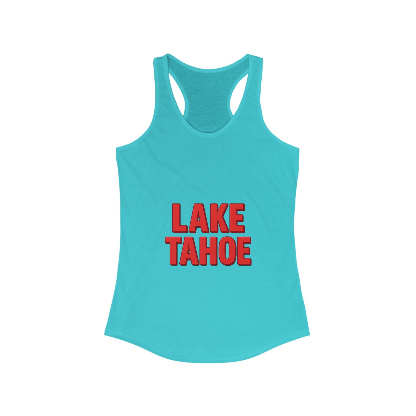 Lake Tahoe Women's Racerback Tank, Summer Top, Beachwear, Travel Tee, Outdoor Workouts, Casual Fashion