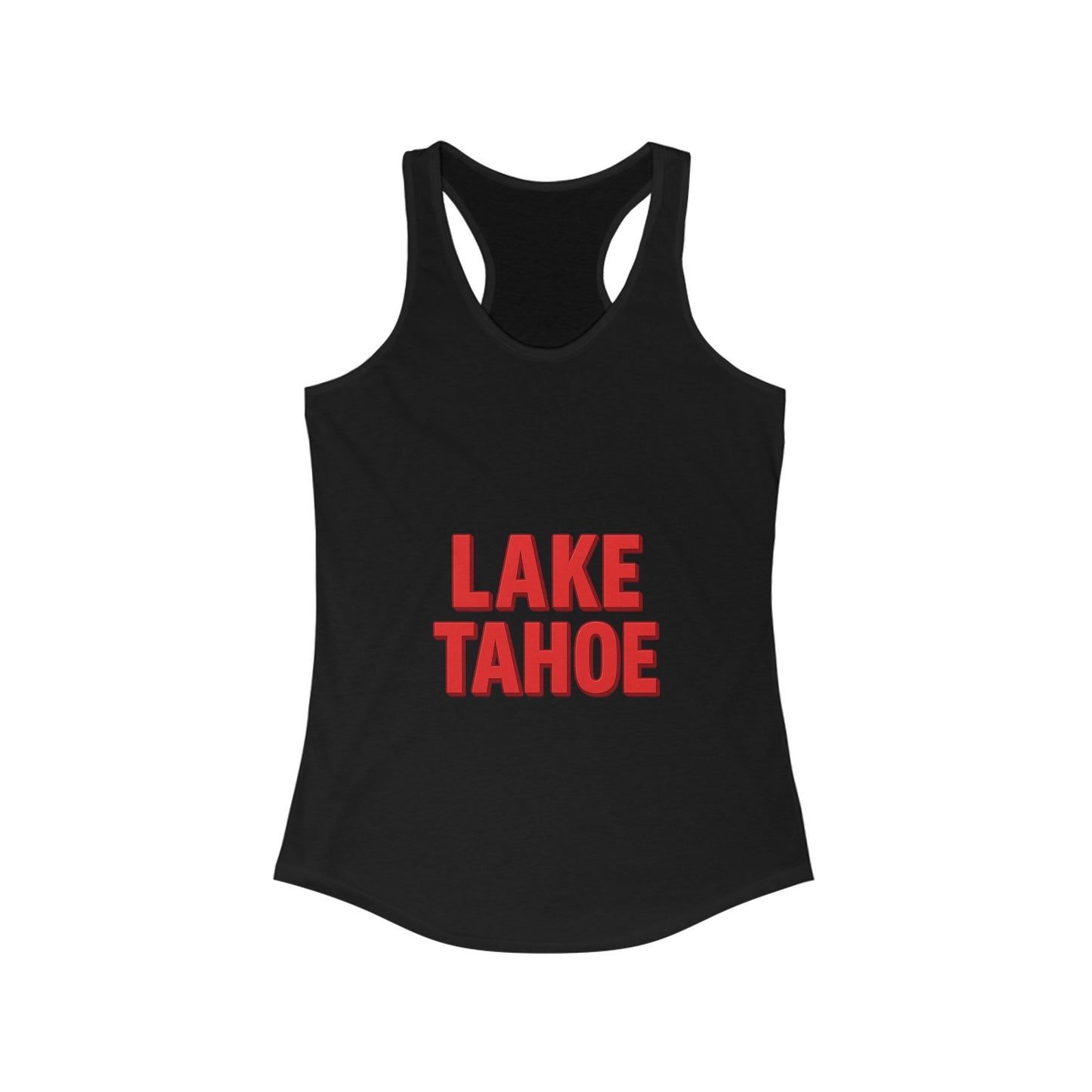 Lake Tahoe Women's Racerback Tank, Summer Top, Beachwear, Travel Tee, Outdoor Workouts, Casual Fashion