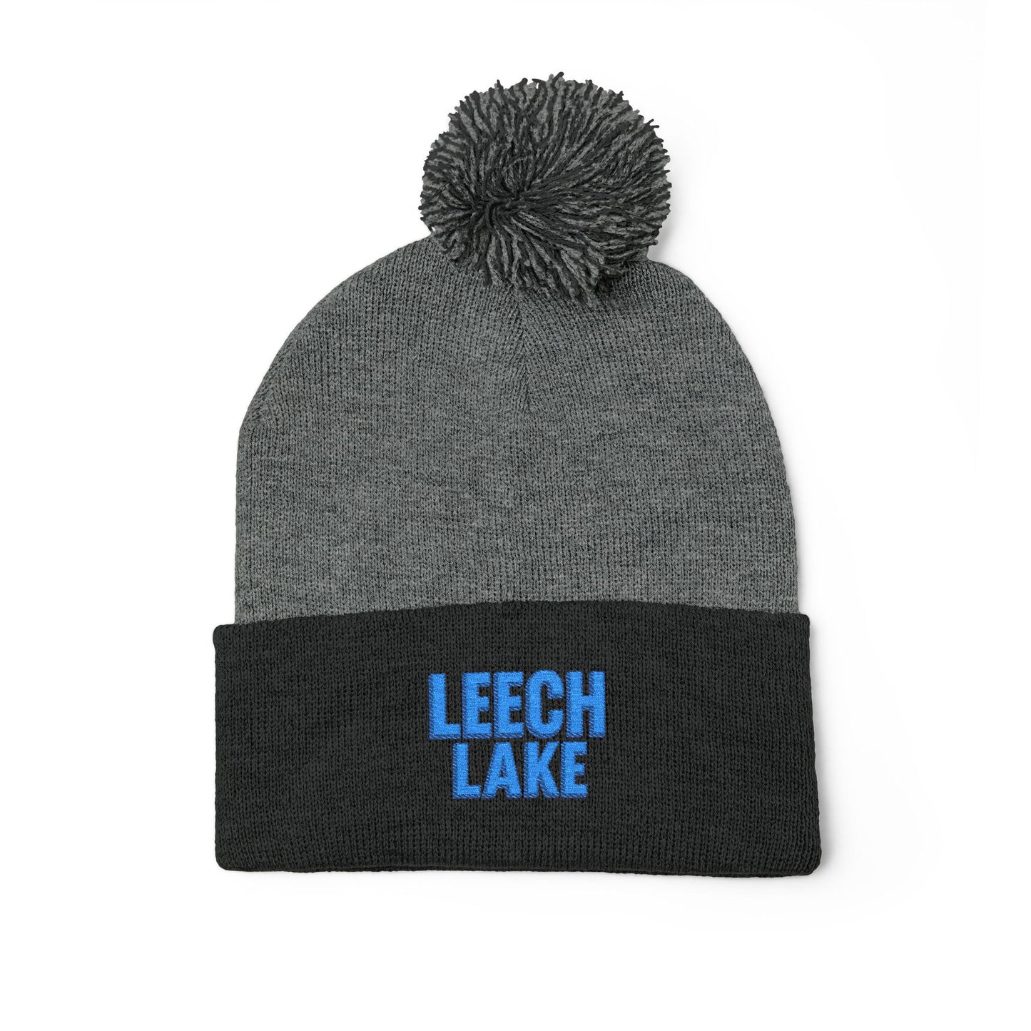 Leech Lake Pom-Pom Knit Cap (Embroidery)