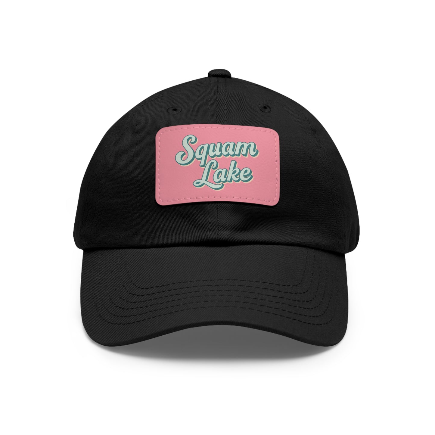 Squam Lake Dad Hat with Leather Patch (Rectangle)