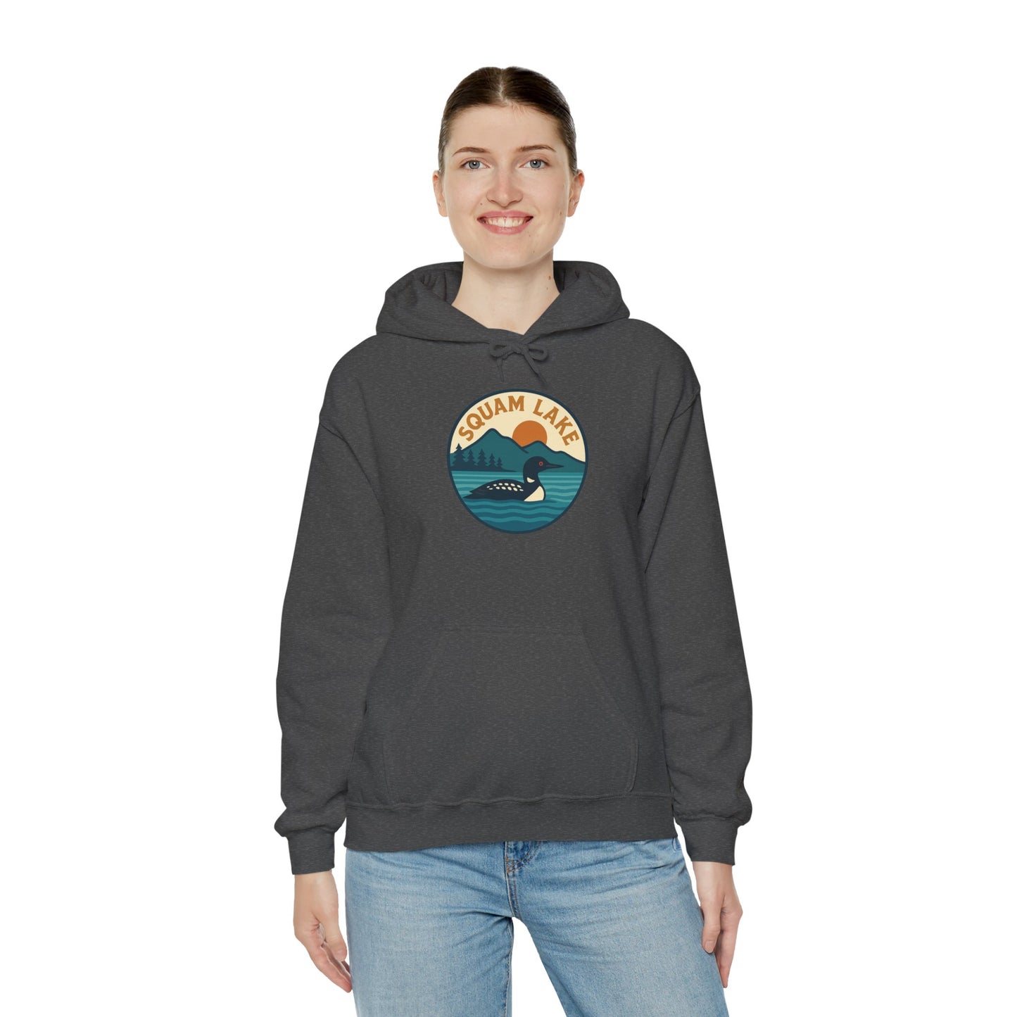 Squam Lake Hoodie, Cozy Casual Wear, Unisex Sweatshirt, Lake Lover Gift, Outdoor Adventure Apparel, Summer Retreat Fashion