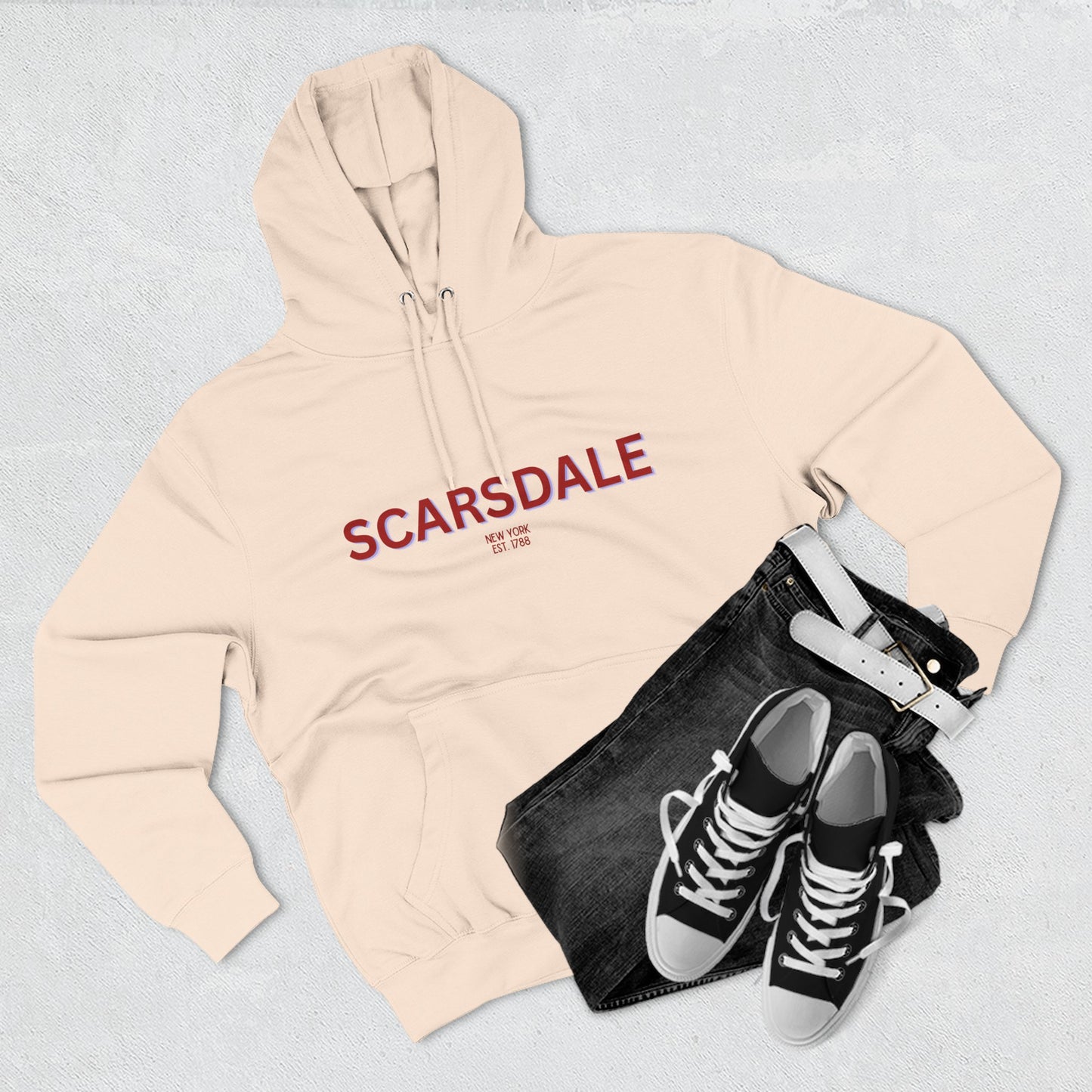Scarsdale Fleece Hoodie, Casual Sweatshirt, Cozy Layering Piece, Perfect Gift for All Occasions, Stylish Streetwear