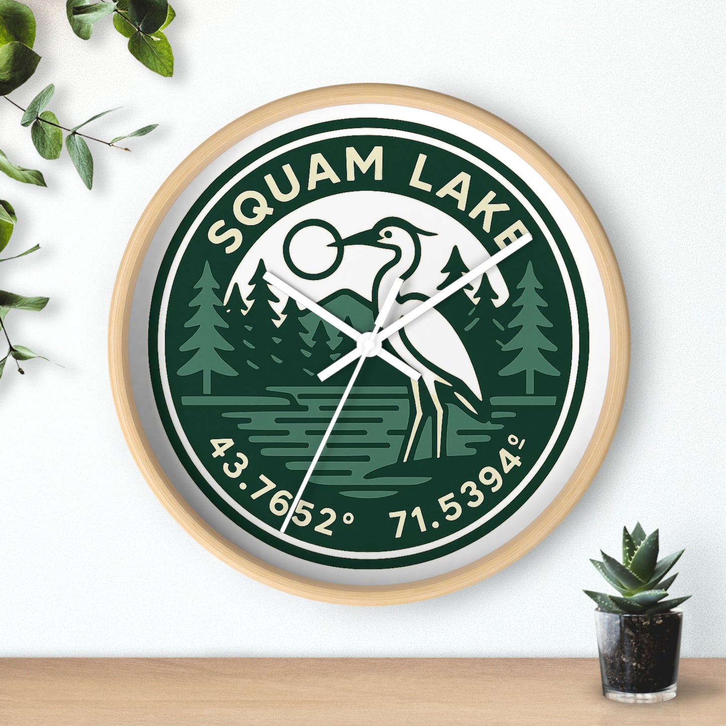 Squam Lake Wall Clock