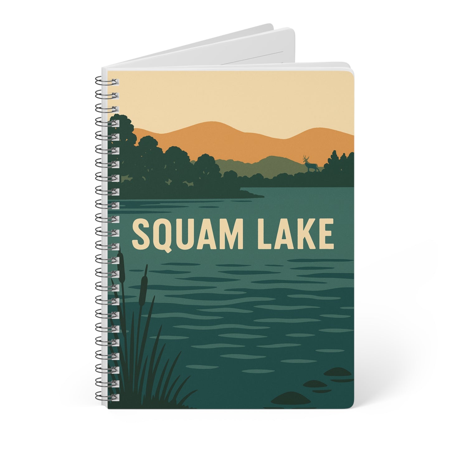 Squam Lake Wirobound Softcover Notebook, A5