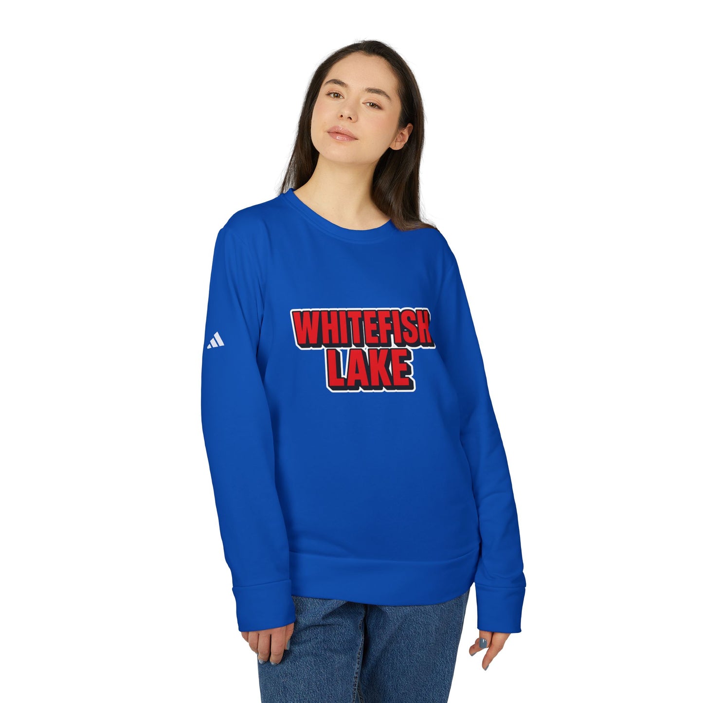 Whitefish Lake Adidas Unisex Fleece Crewneck Sweatshirt