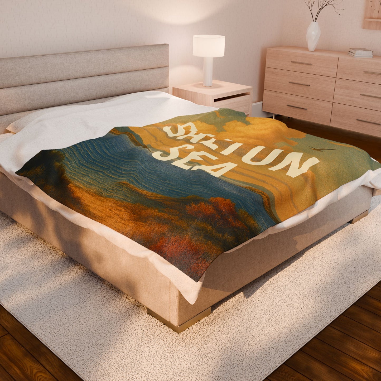 Salton Sea Velveteen Plush Blanket