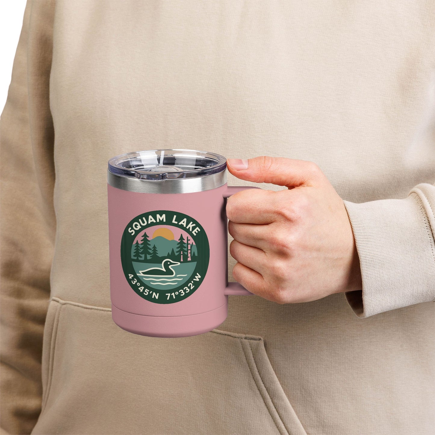 Squam Lake Coffee Mug Tumbler, 15oz
