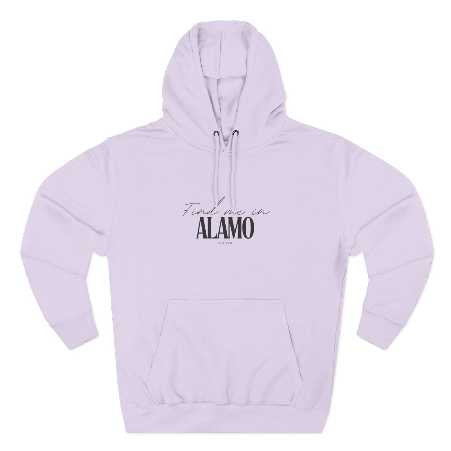 Alamo Stylish Three-Panel Fleece Hoodie for Everyday Comfort, Personalized Gift, Casual Wear, Unisex Hoodie, Cozy Fashion