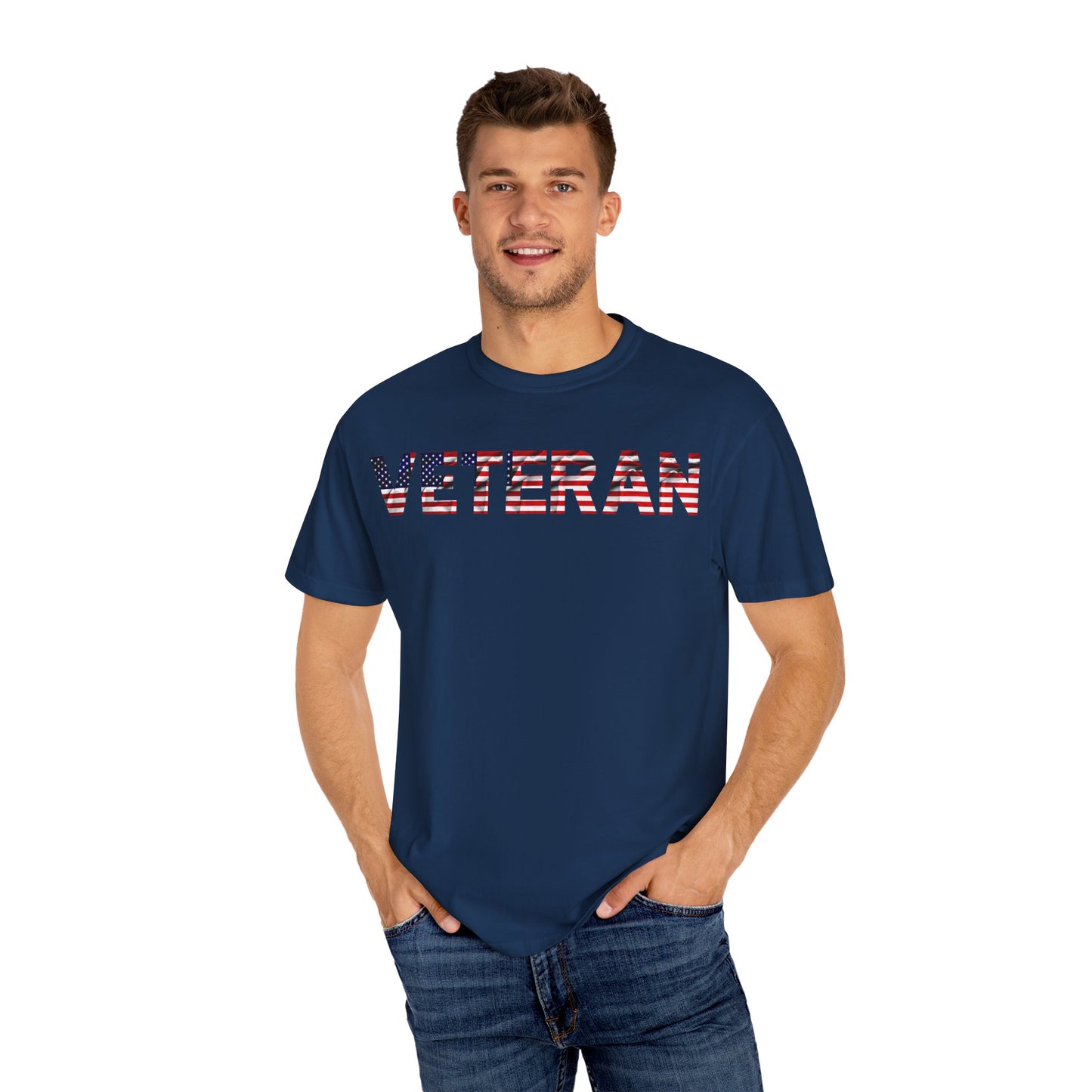 Veteran Pride Garment-Dyed T-Shirt for Unisex, Casual Wear, Memorial Day, Veteran's Day, Patriotic Apparel, Gift for Veterans
