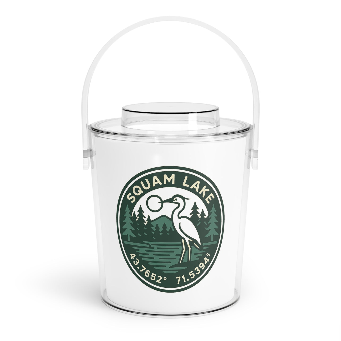 Squam Lake Ice Bucket with Tongs
