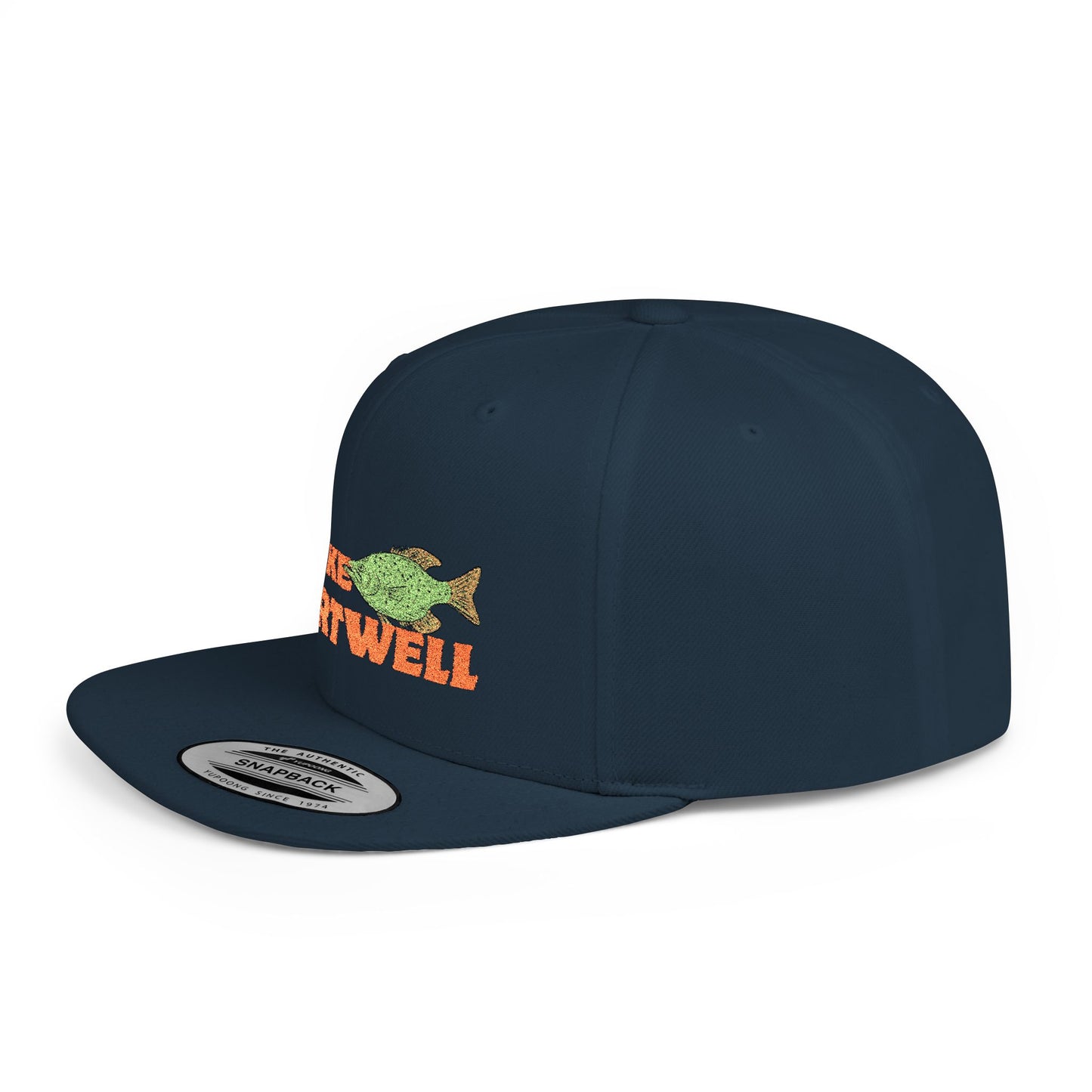 Lake Hartwell Fish Flat Bill Snapback Hat, Fishing Cap, Outdoor Gear, Lake House Gift, Summer Accessories, Stylish Headwear