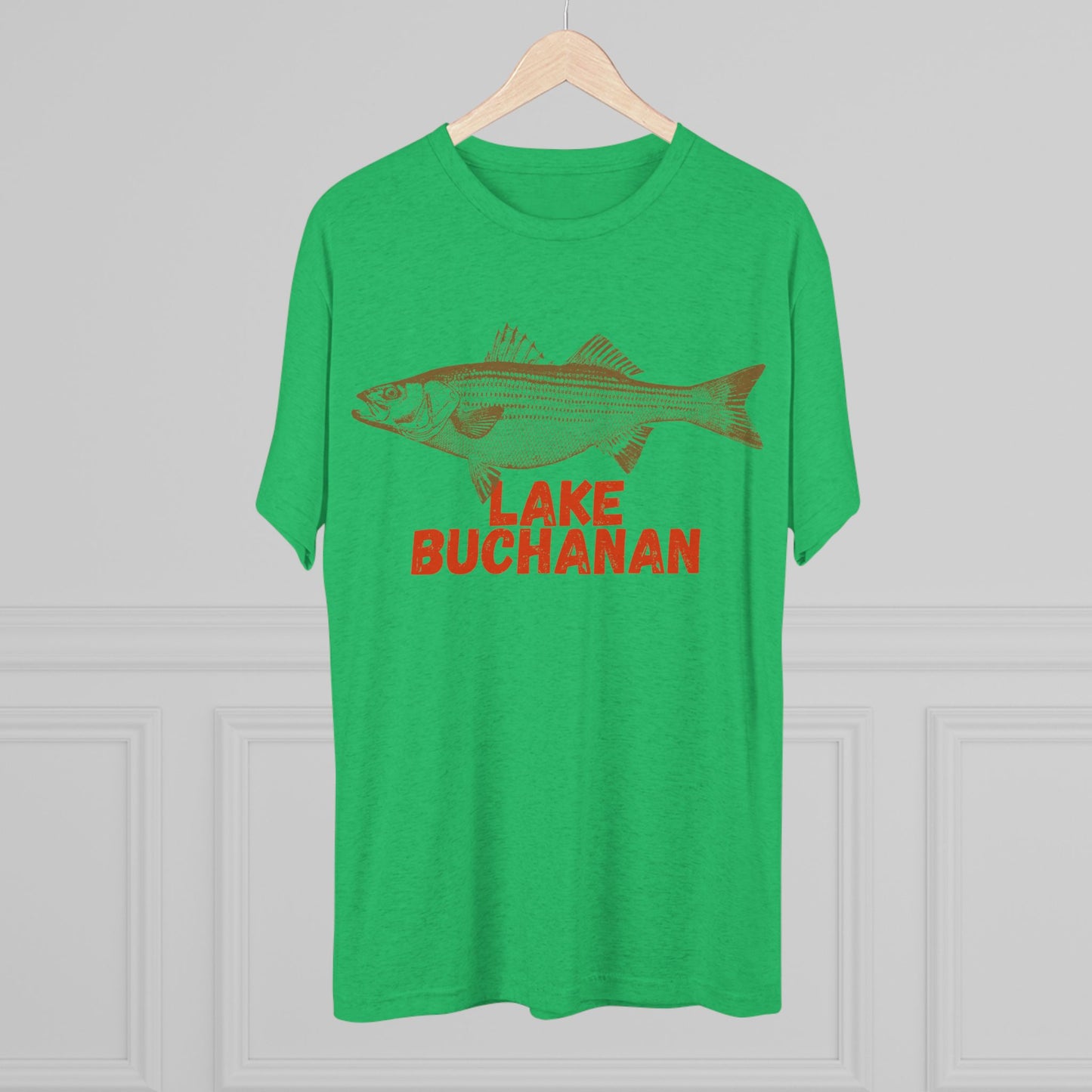 Lake Buchanan Fishing Tee, Unisex Crew Neck Shirt, Summer Lake Apparel, Gift for Fishermen, Outdoor Adventure T-Shirt, Lake House Style