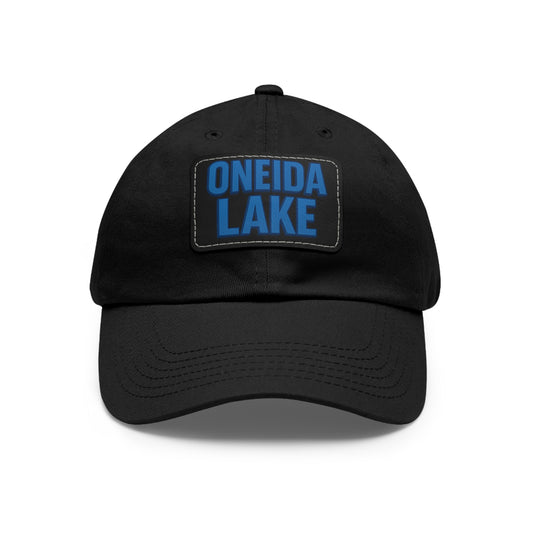 Oneida Lake Dad Hat with Leather Patch (Rectangle)