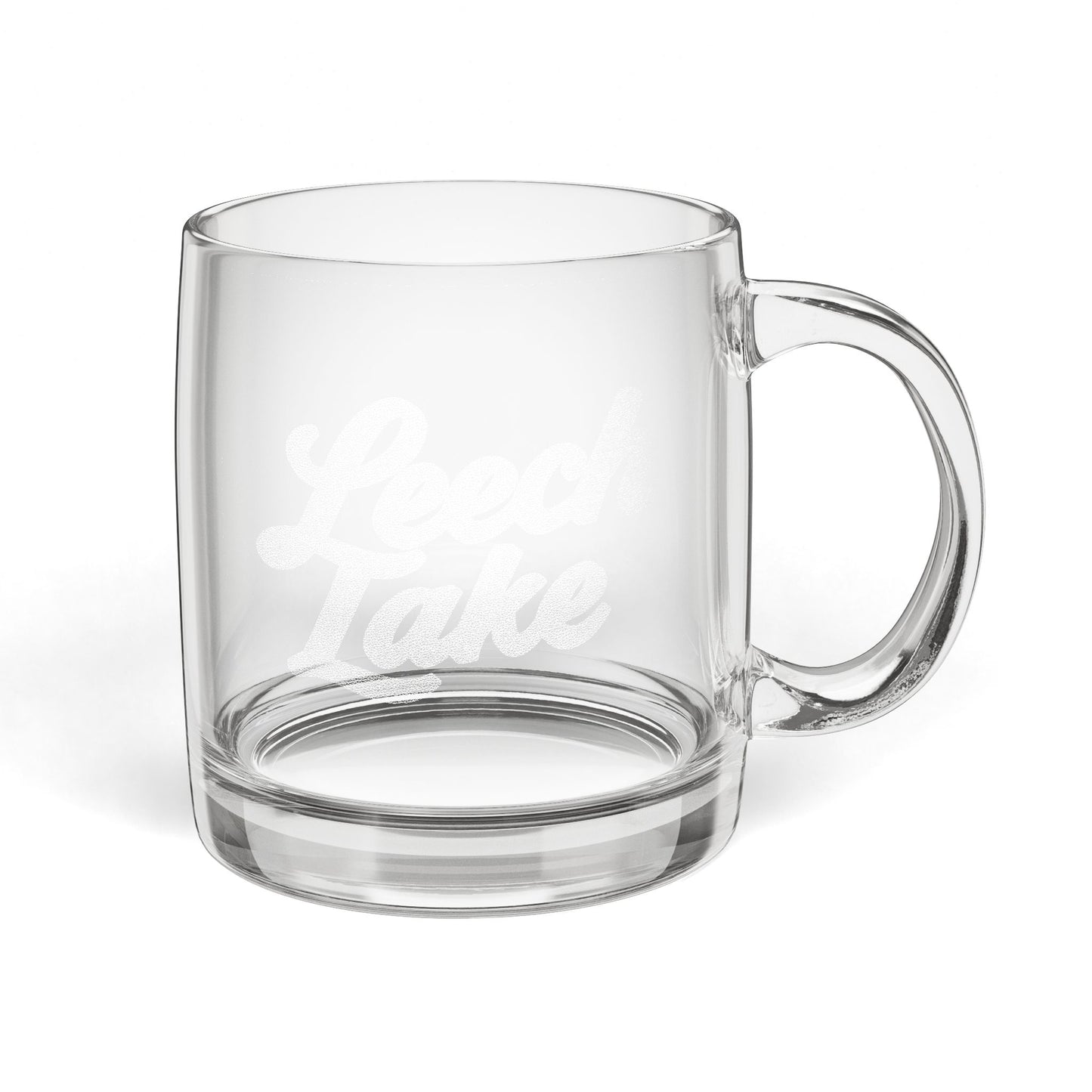 Leech Lake Engraved Coffee Mug - Personalized Glass Cup for Coffee Lovers, Gifts for Birthdays, Weddings, Housewarming, Custom Drinkware