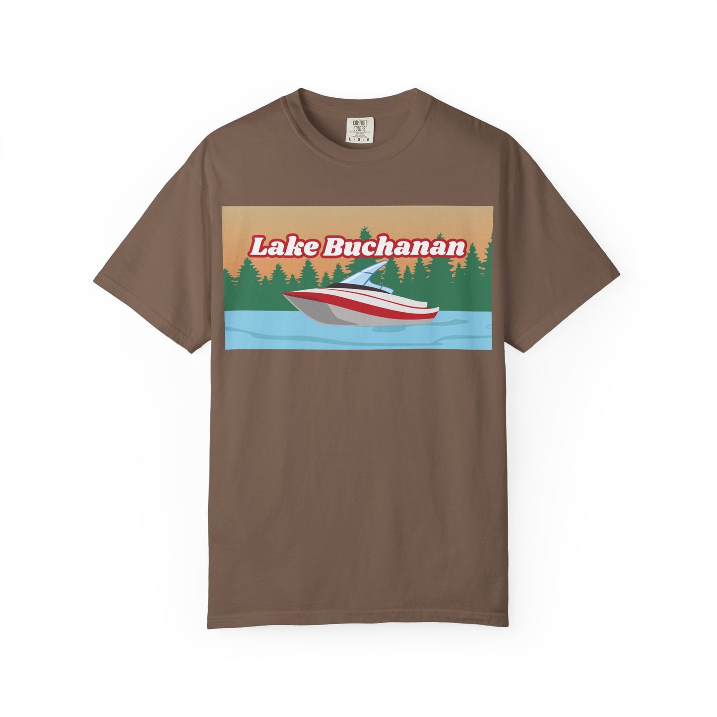 Lake Buchanan Relaxed Unisex T-Shirt, Summer Vibes Tee, Outdoor Adventure Shirt, Lake Life Apparel, Gift for Nature Lovers, Vacation Wear