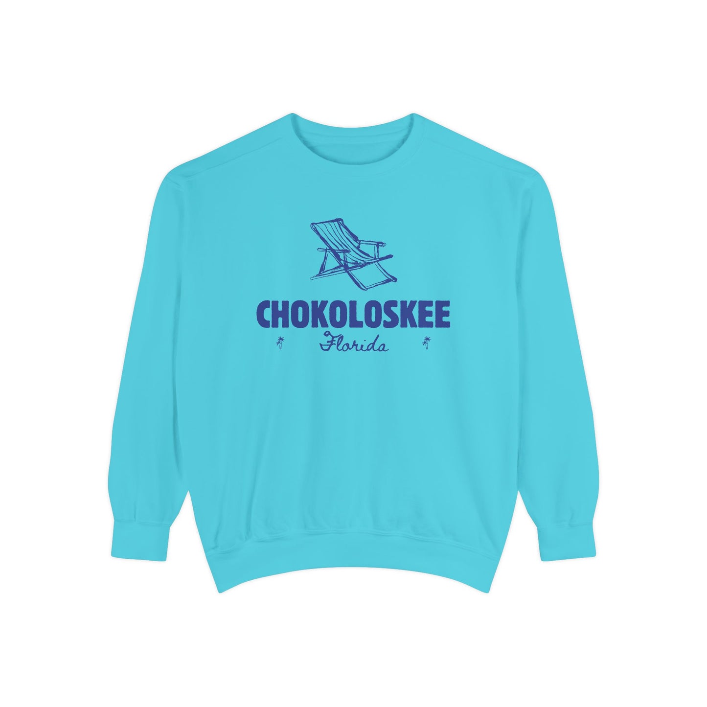 Chokoloskee Vibes Unisex Sweatshirt | Garment-Dyed Comfort, Perfect for Casual Outings, Travel, Gifts, Autumn Days