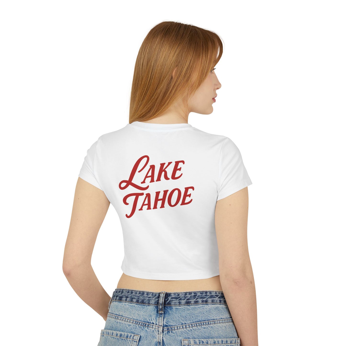 Lake Tahoe Women's Baby Tee - Vintage Style, Lake Lover Shirt, Summer Outfit, Nature Lover Gift, Travel-Inspired Top